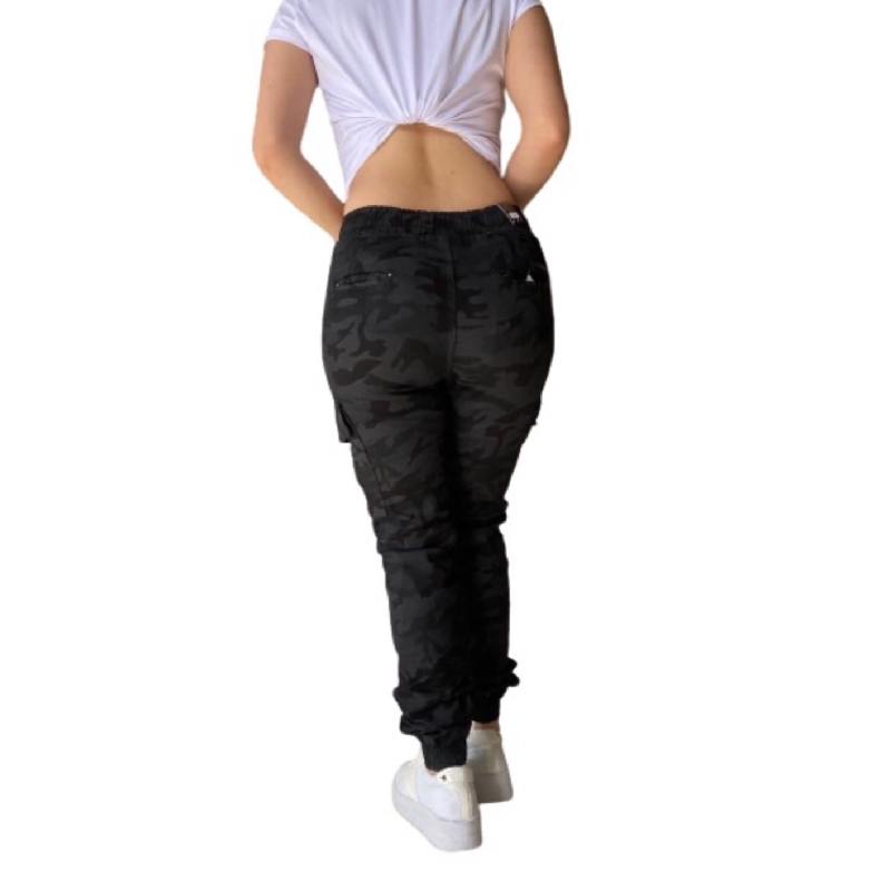 Pantalon Jogger Cargo Dama Estampado Camuflaje