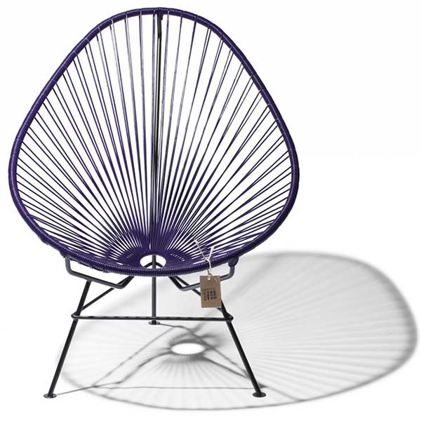 Silla Acapulco Original Morado De Acero Y Pvc - Alta Calidad