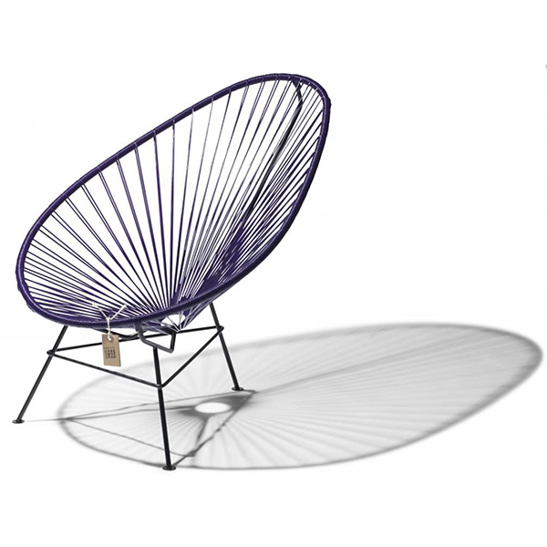 Silla Acapulco Original Morado De Acero Y Pvc - Alta Calidad