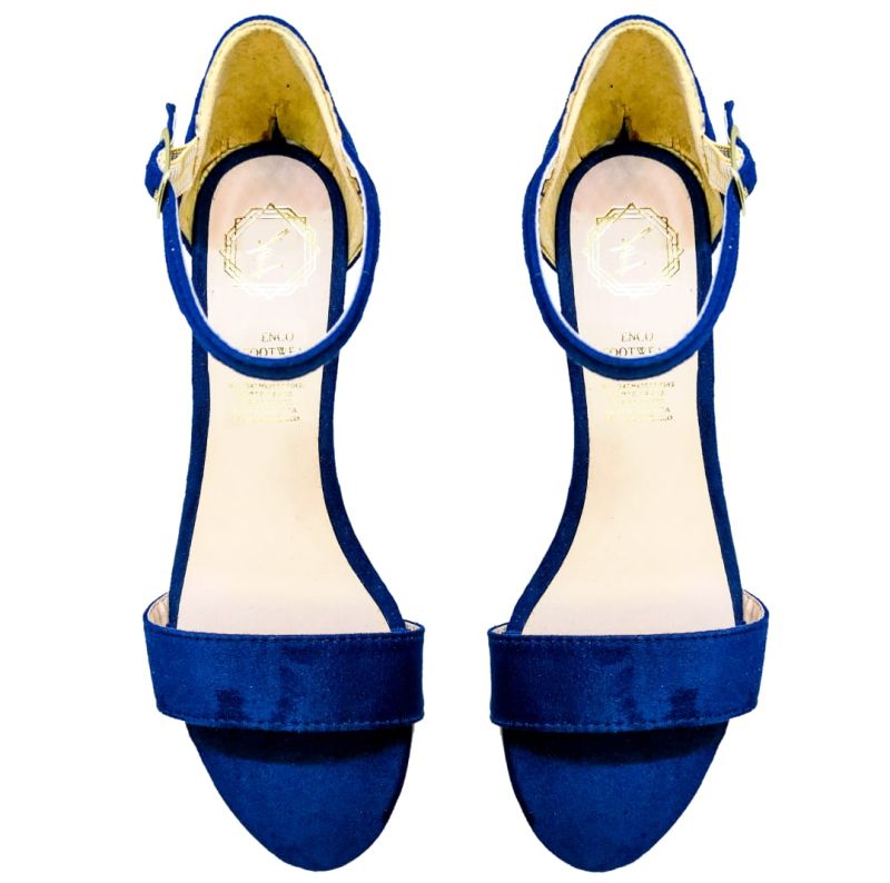 Zapatilla Durazno Liso Tacón Sandalia Casual Dama Marino Enco Footwear