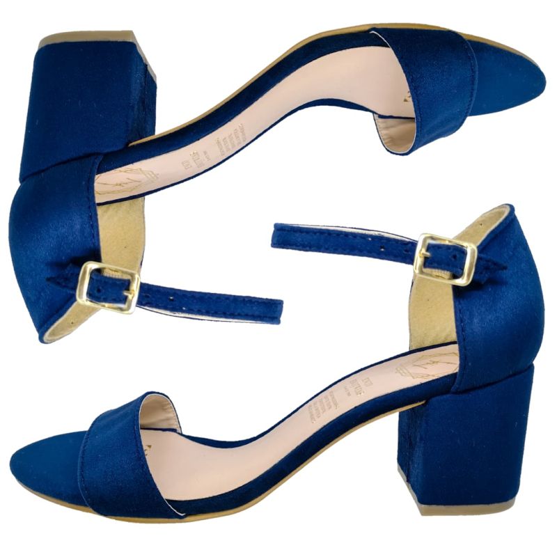 Zapatilla Durazno Liso Tacón Sandalia Casual Dama Marino Enco Footwear