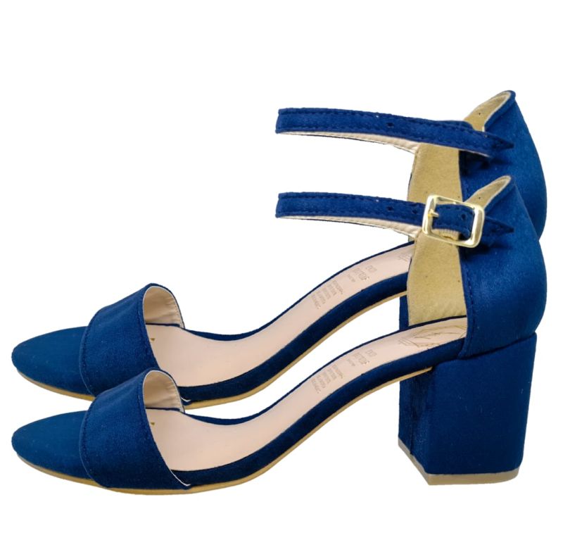 Zapatilla Durazno Liso Tacón Sandalia Casual Dama Marino Enco Footwear