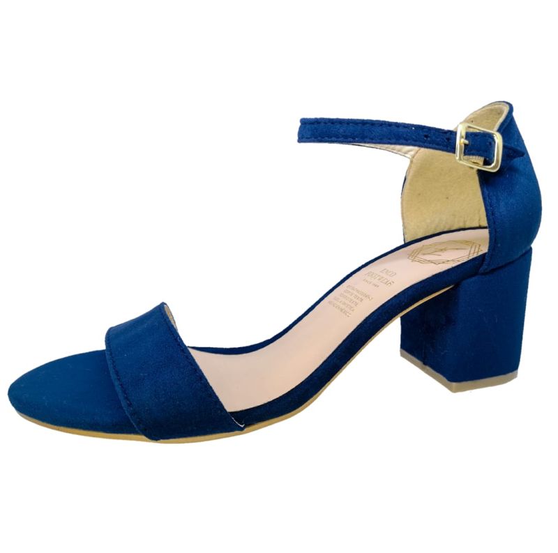 Zapatilla Durazno Liso Tacón Sandalia Casual Dama Marino Enco Footwear