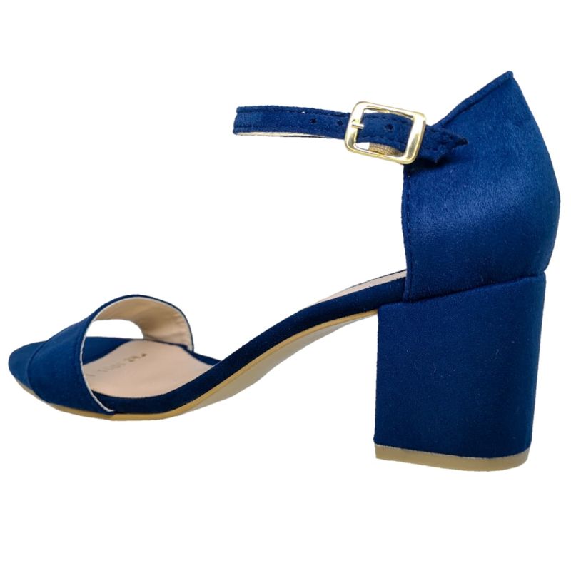 Zapatilla Durazno Liso Tacón Sandalia Casual Dama Marino Enco Footwear