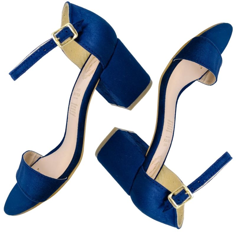 Zapatilla Durazno Liso Tacón Sandalia Casual Dama Marino Enco Footwear