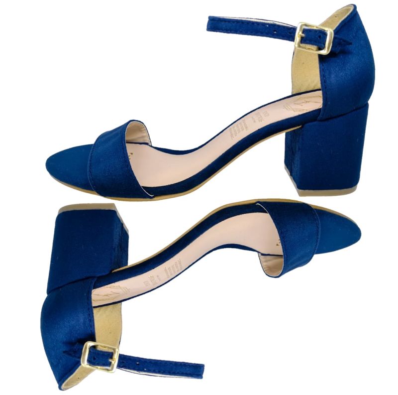 Zapatilla Durazno Liso Tacón Sandalia Casual Dama Marino Enco Footwear