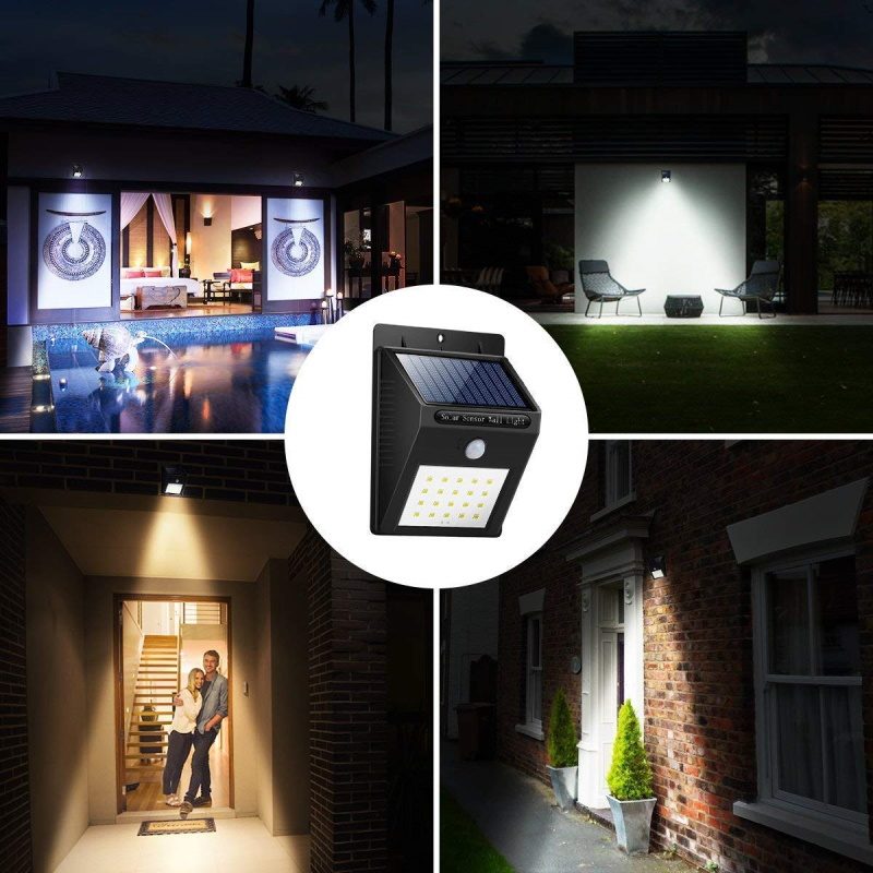  Lámpara LED solar con Sensor de movimiento