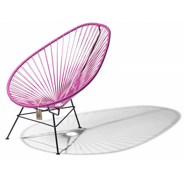 Silla Acapulco Original Rosa Mexicano De Acero Y Pvc - Alta Calidad