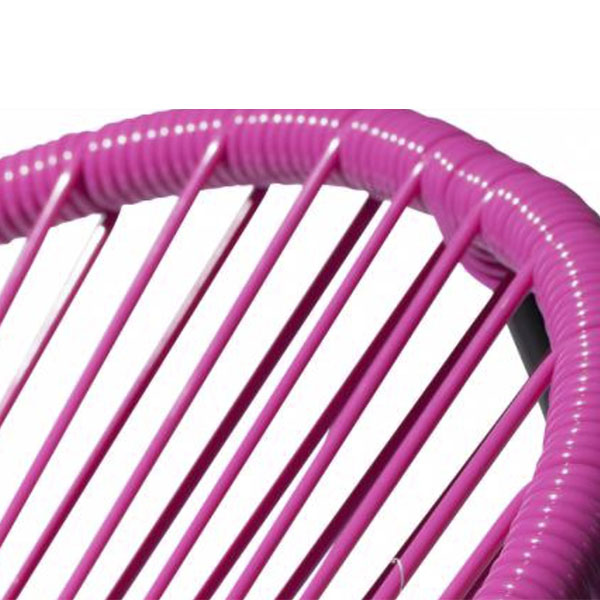 Silla Acapulco Original Rosa Mexicano De Acero Y Pvc - Alta Calidad