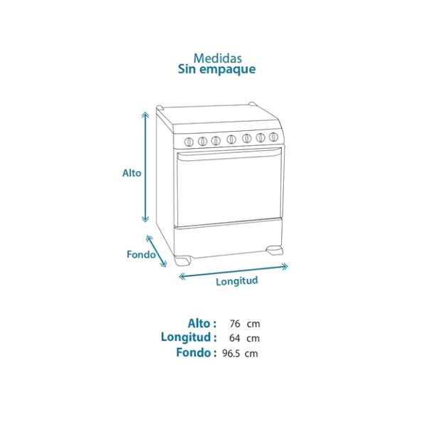 Estufa Gris De 6 Quemadores Koblenz Catania Fundición EK-1121