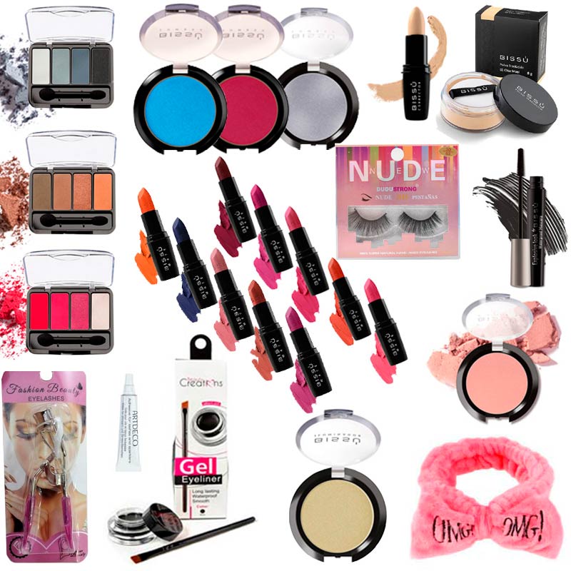 26 Pzas de Maquillaje Cosméticos rubor, polvo, sombra, labiales