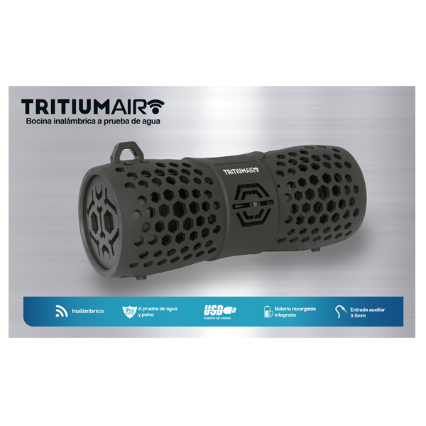 Bocina portátil resistente al agua Tritium Air B30 negro