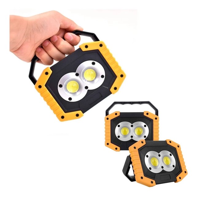Lampara Reflector Uso Rudo Led 10w Pila Recargable Portátil