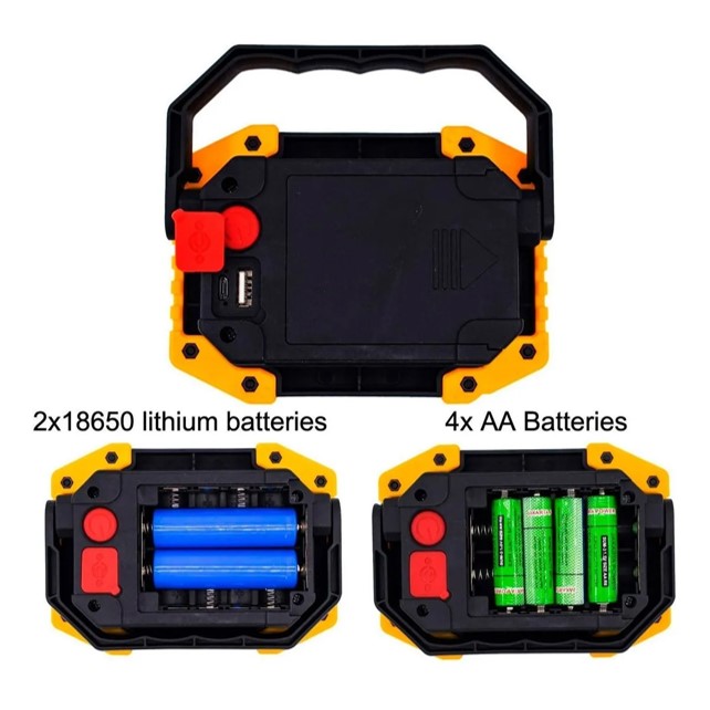 Lampara Reflector Uso Rudo Led 10w Pila Recargable Portátil