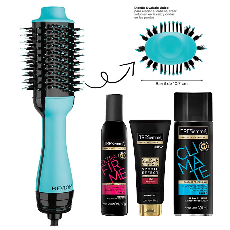 Cepillo One Step Secador De Cabello Voluminizador  Anti-Frizz + Set Cabello Tresemme 