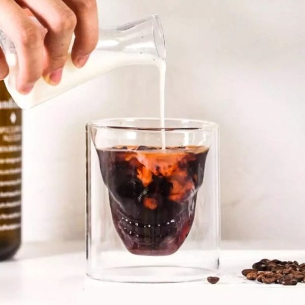 Vaso Cristal Calavera Craneo Coctel Café Shot Grande