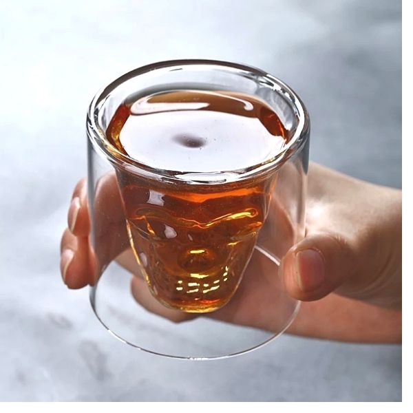 Vaso Cristal Calavera Craneo Coctel Café Shot Grande