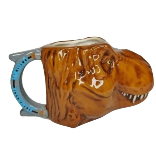 Jurassic World T-Rex Taza 3D Dinosaurio Cerámica