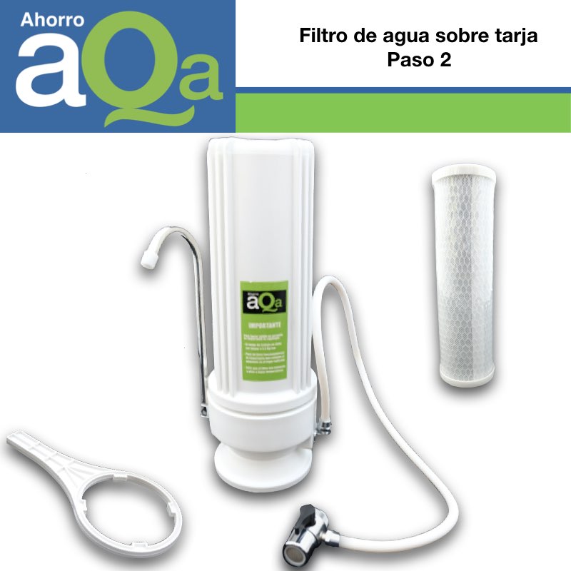 Filtro Purificador de Agua Paso 2 con Un Cartucho de Carbón Activado y Cáscara de Coco