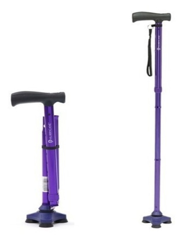 Baston Hurrycane Plegable Aluminio 3 Apoyos Ajustable