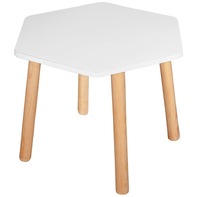Comedor Infantil Moderno - Juego de Dos sillas y una Mesa | Blanco & Madera