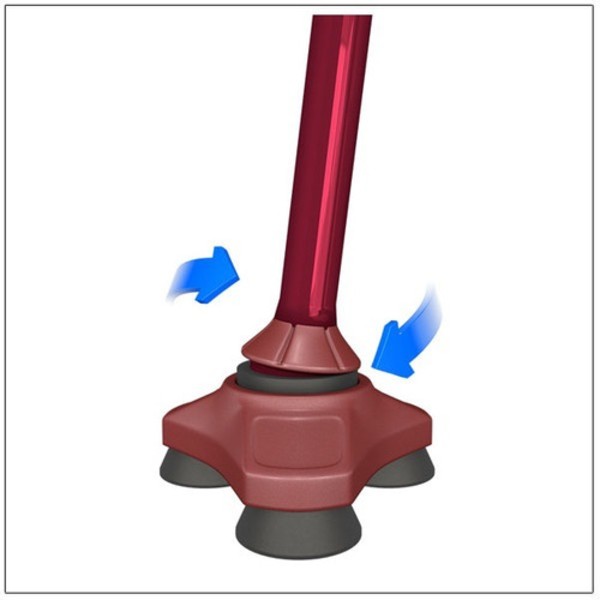 Baston Hurrycane Plegable Aluminio 3 Apoyos Ajustable