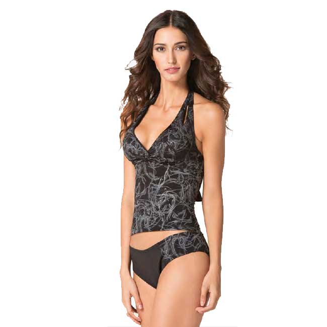 Traje De Baño Tankini negro estampado Colombiano Corpo Swimwear 9267