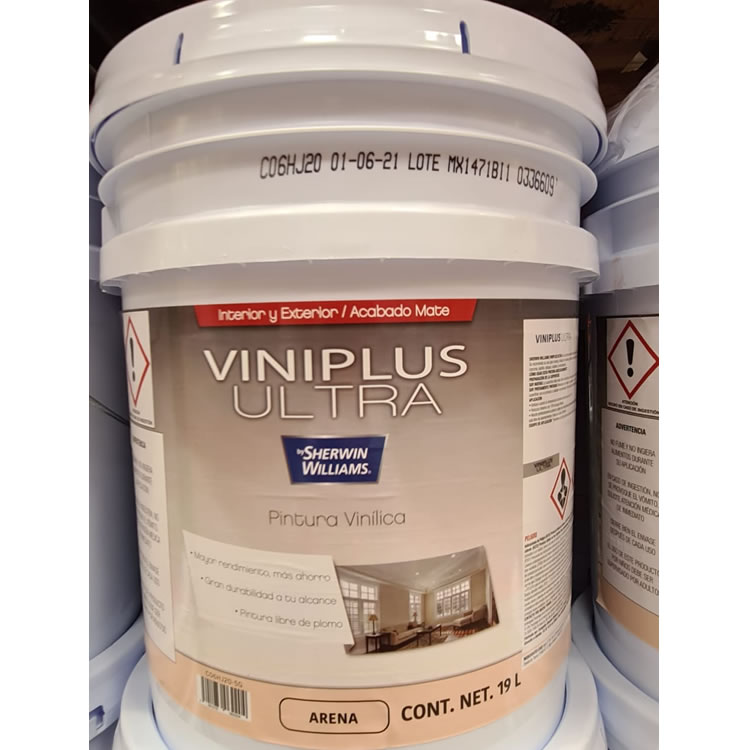 Bote De Pintura Vinílica De 19 Litros Sherwin Williams 603914 - Arena