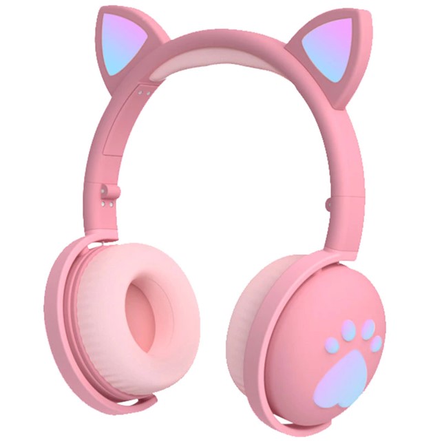 Audifonos Bluetooth Inalambricos Kawaii Diadema Manos Libres Led