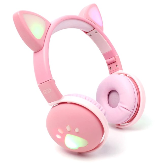 Audifonos Bluetooth Inalambricos Kawaii Diadema Manos Libres Led