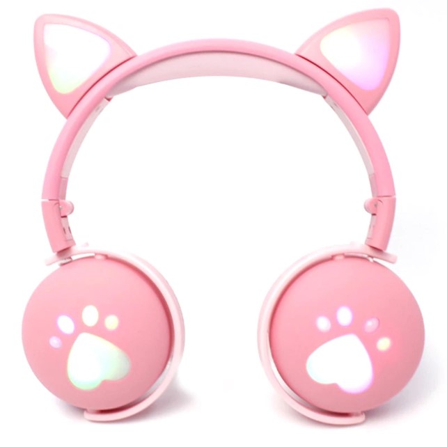 Audifonos Bluetooth Inalambricos Kawaii Diadema Manos Libres Led