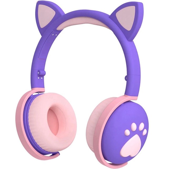 Audifonos Bluetooth Inalambricos Kawaii Diadema Manos Libres Led