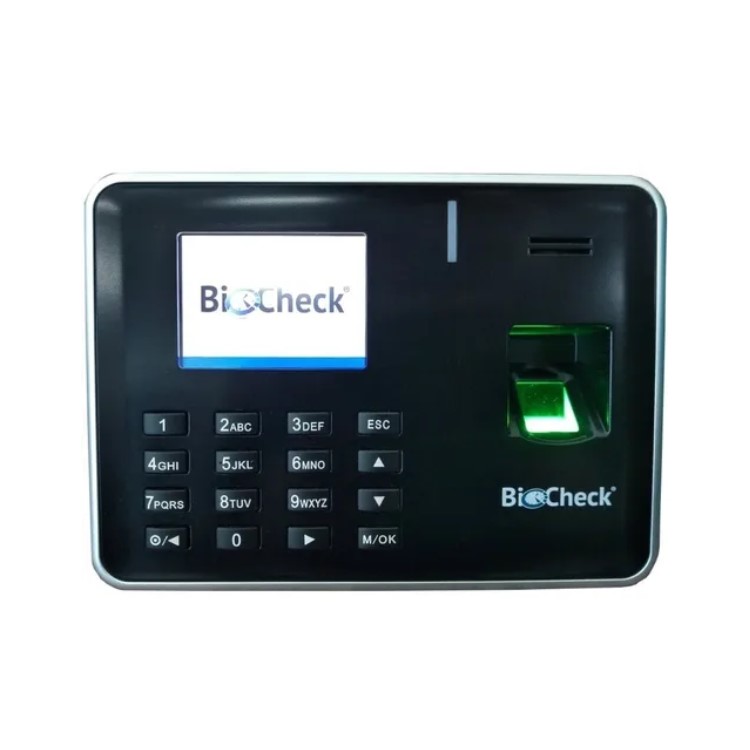 Reloj Checador BioCheck TA-0550 Huella Digital 30 Empleados- Negro