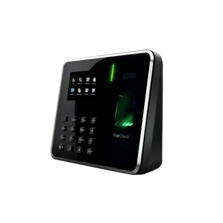 Reloj Checador BioCheck TA-0550 Huella Digital 30 Empleados- Negro