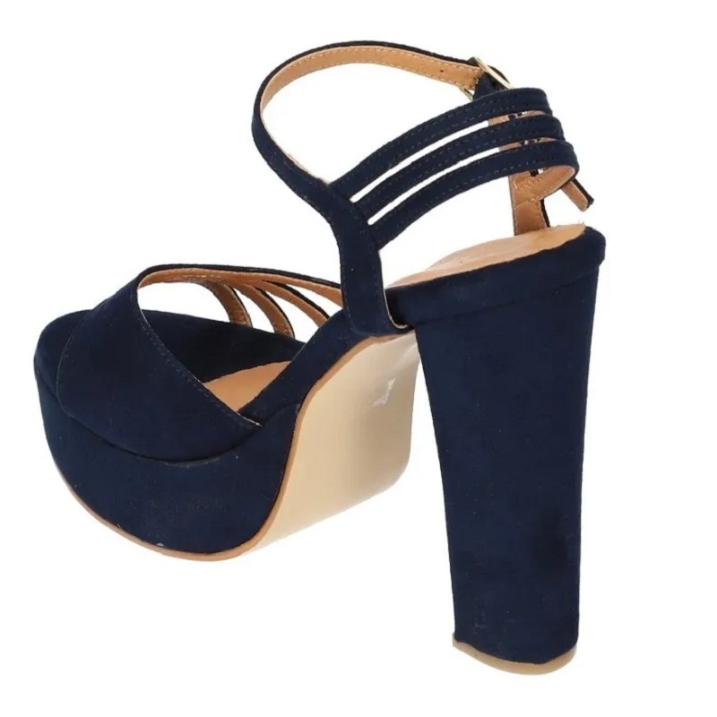 Sandalias Zapatos Mujer Tacon Zapatillas Plataforma 173 /z Marino