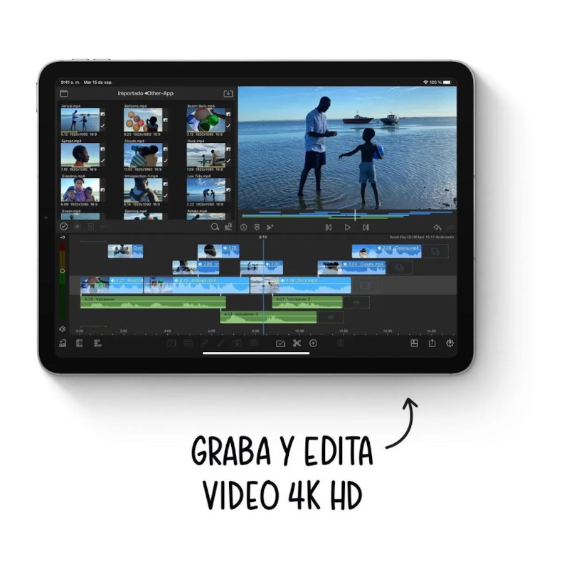 Apple iPad Air WiFi de 10,9 pulgadas 4a Generacion y 64 GB, Oro rosa