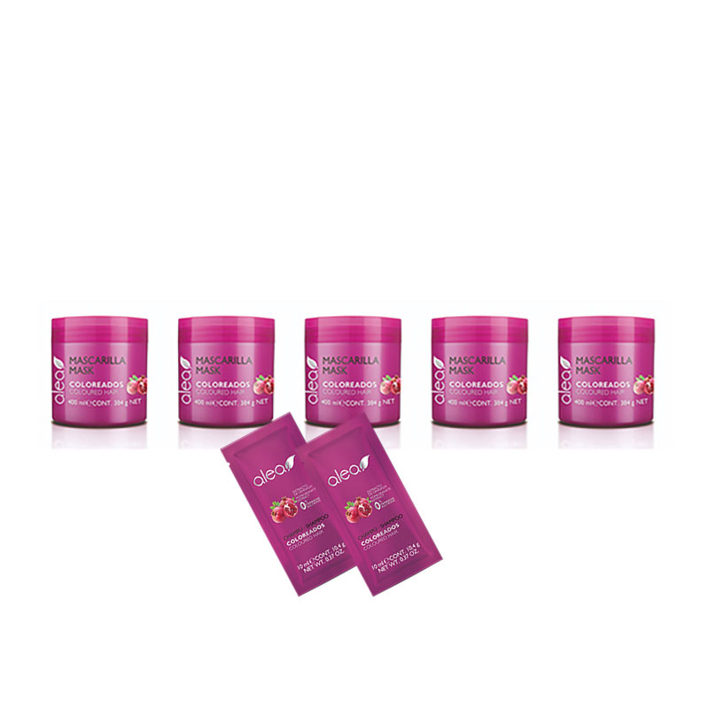 Alea Mascarilla Cabello Coloreado Teñido Paquete 5 piezas