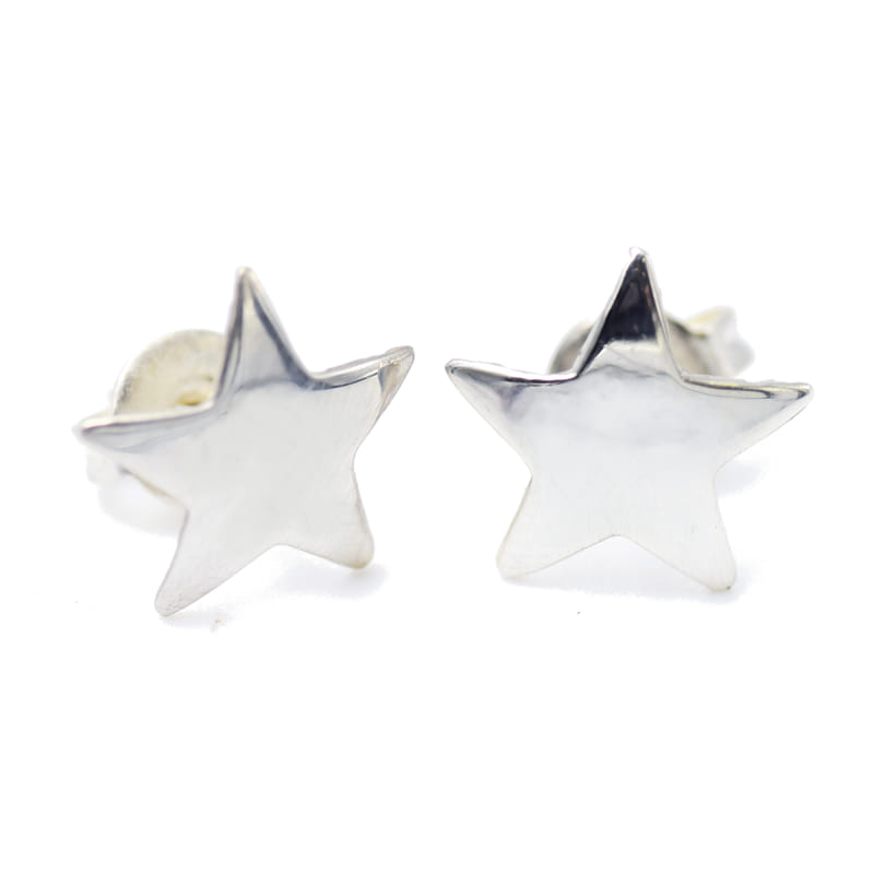 Aretes De Plata .925 Forma De Estrellita