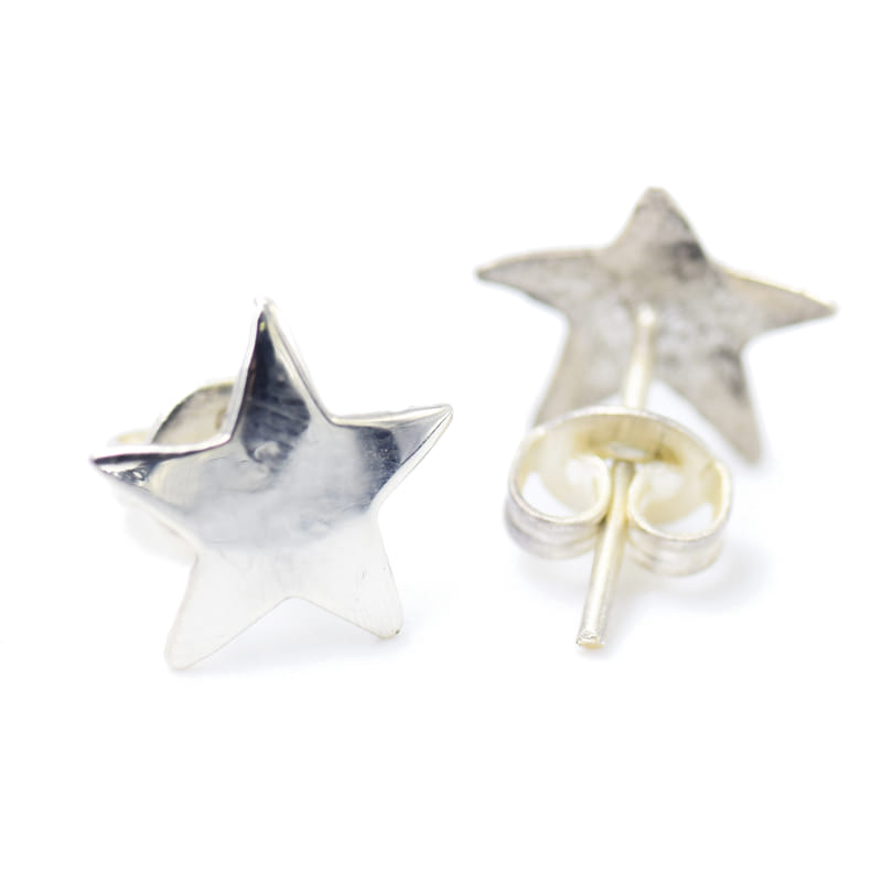 Aretes De Plata .925 Forma De Estrellita