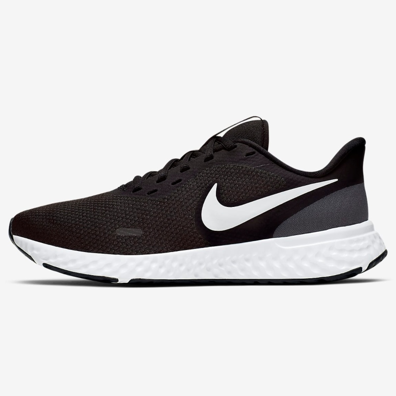 TENIS NIKE REVOLUTION 5 NEGRO BLANCO MUJER BQ3207-002 RUNNING