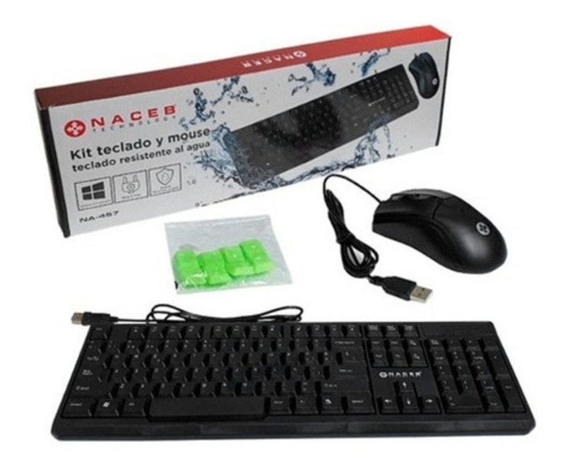 Kit Teclado Y Mouse Gamer Usb Alamrbrico Multimedia Naceb