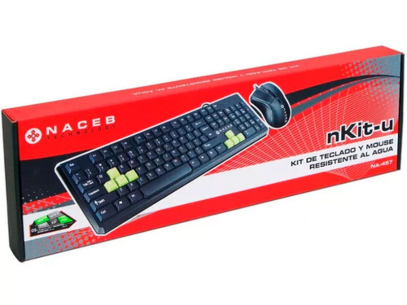 Kit Teclado Y Mouse Gamer Usb Alamrbrico Multimedia Naceb