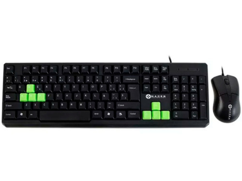 Kit Teclado Y Mouse Gamer Usb Alamrbrico Multimedia Naceb