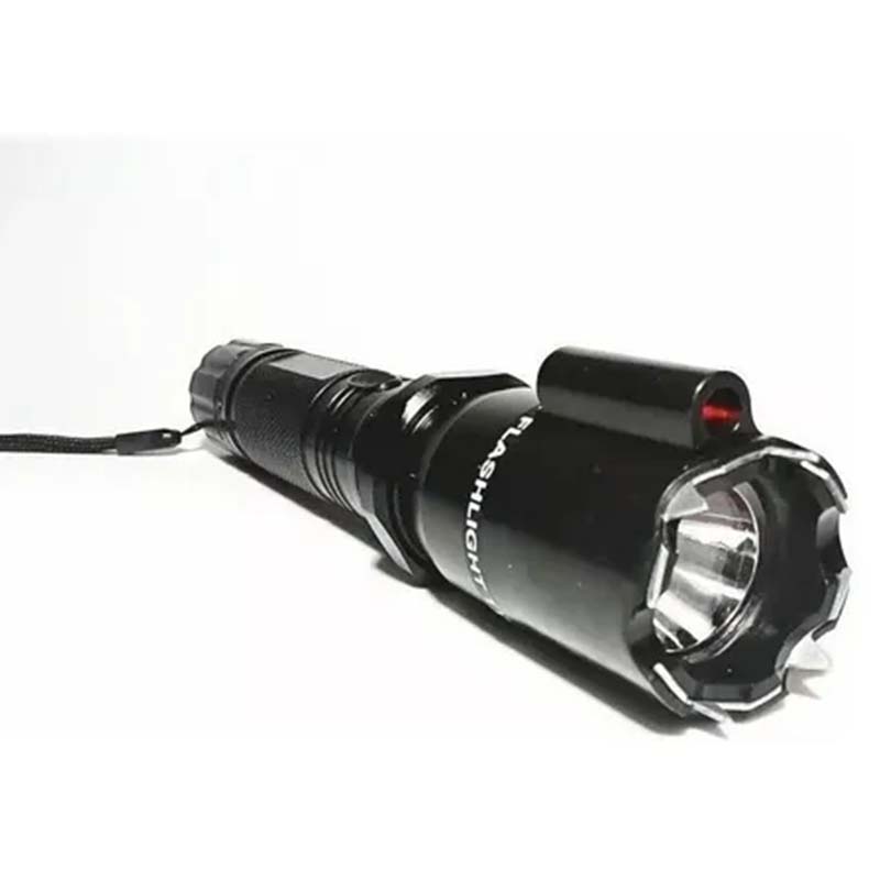 Lampara Tactica Led Descarga Electroshock Toques + Laser+nav