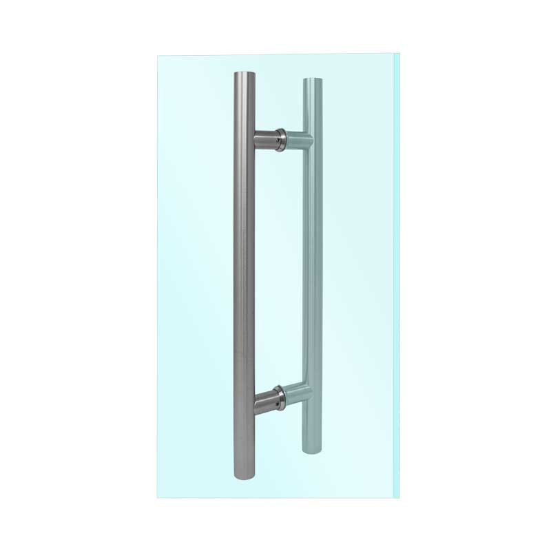 Jaladera De Acero Inoxidable Tipo H 50cm Para Puerta De Cristal, Madera O Herrería Satín