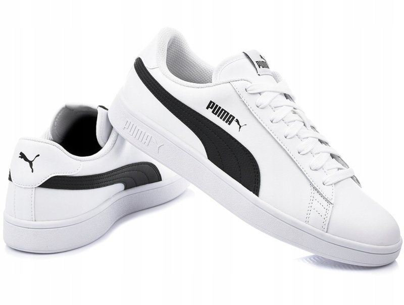 TENIS PUMA SMASH V2 BLANCO NEGRO HOMBRE 365215-01