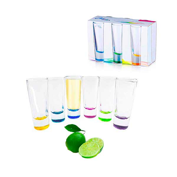 Vasos Tequileros Caballito Shot Tequila 18 Pzas Colores Crisa