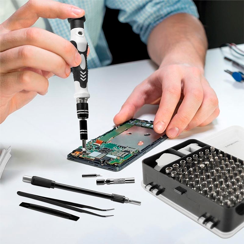 Set Dados Desarmadores Precisión 117p Kit Reparación Celular