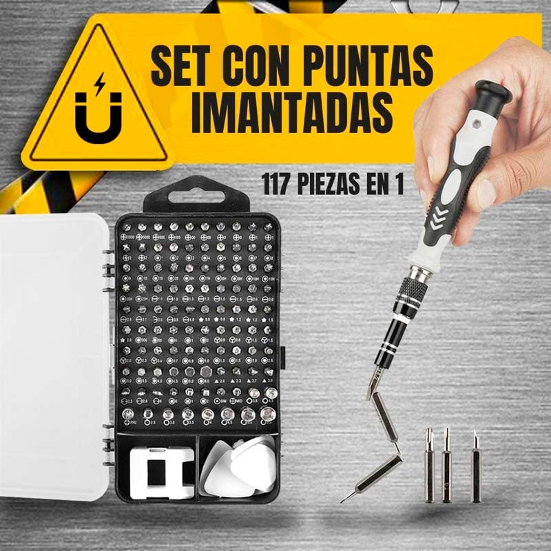 Set Dados Desarmadores Precisión 117p Kit Reparación Celular