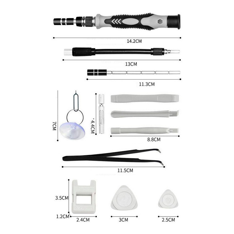 Set Dados Desarmadores Precisión 117p Kit Reparación Celular